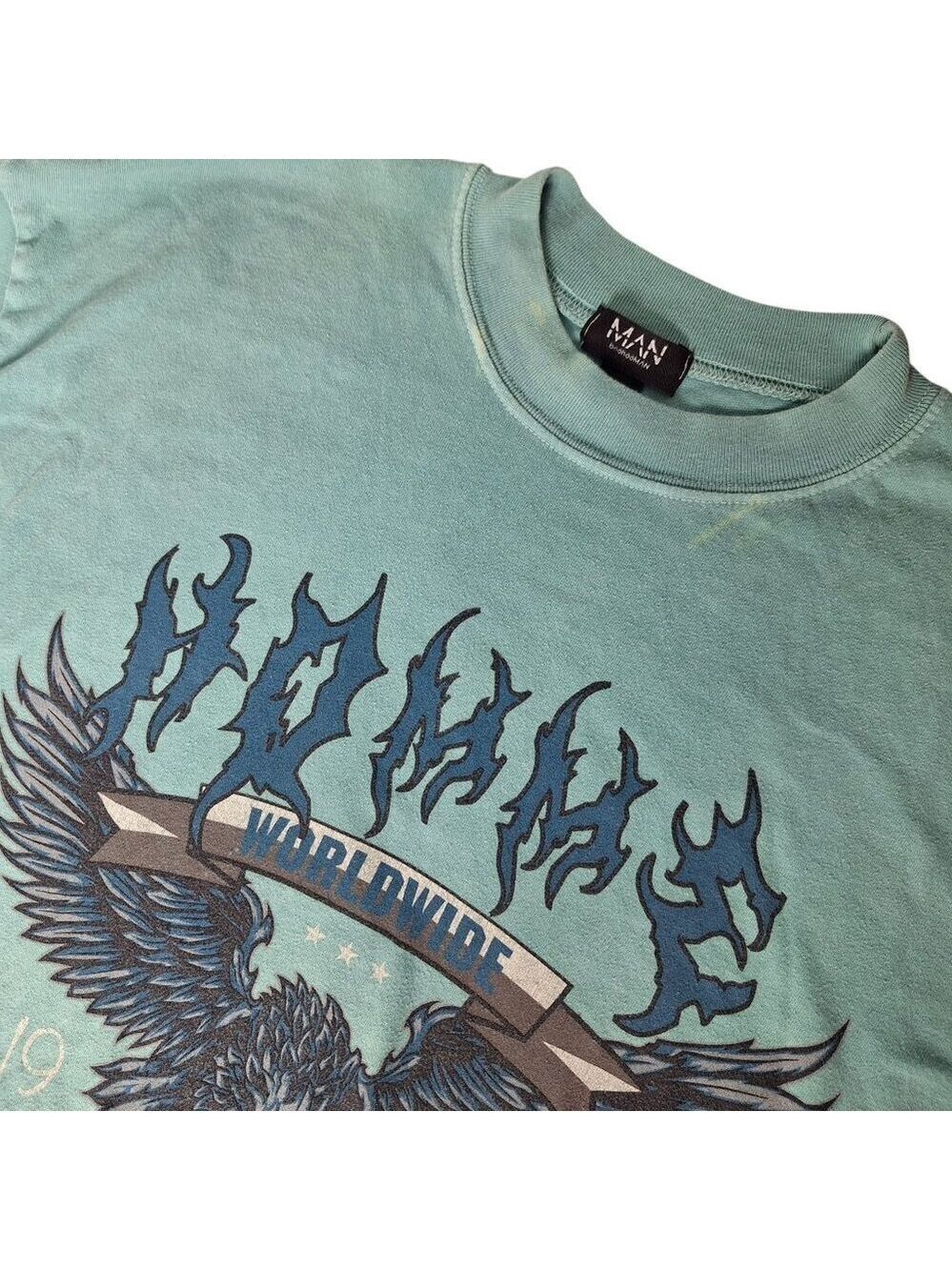 BoohooMAN Men's Graphic Oversized T-Shirt Medium
